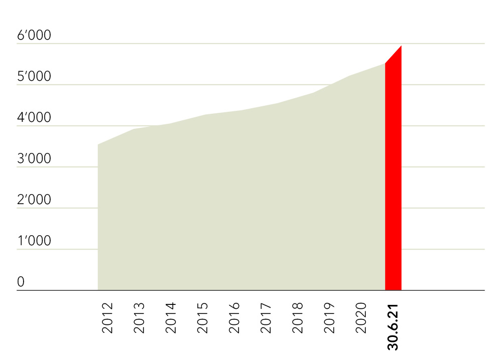 Diagramm Bilanzsumme 30.06.2021
