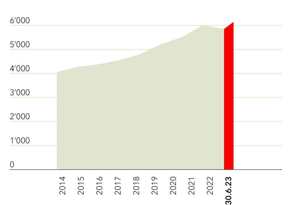 Diagramm Bilanzsumme 30.06.2023