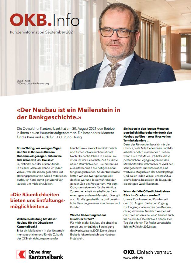 Titelseite OKB.Info Ausgabe September 2021