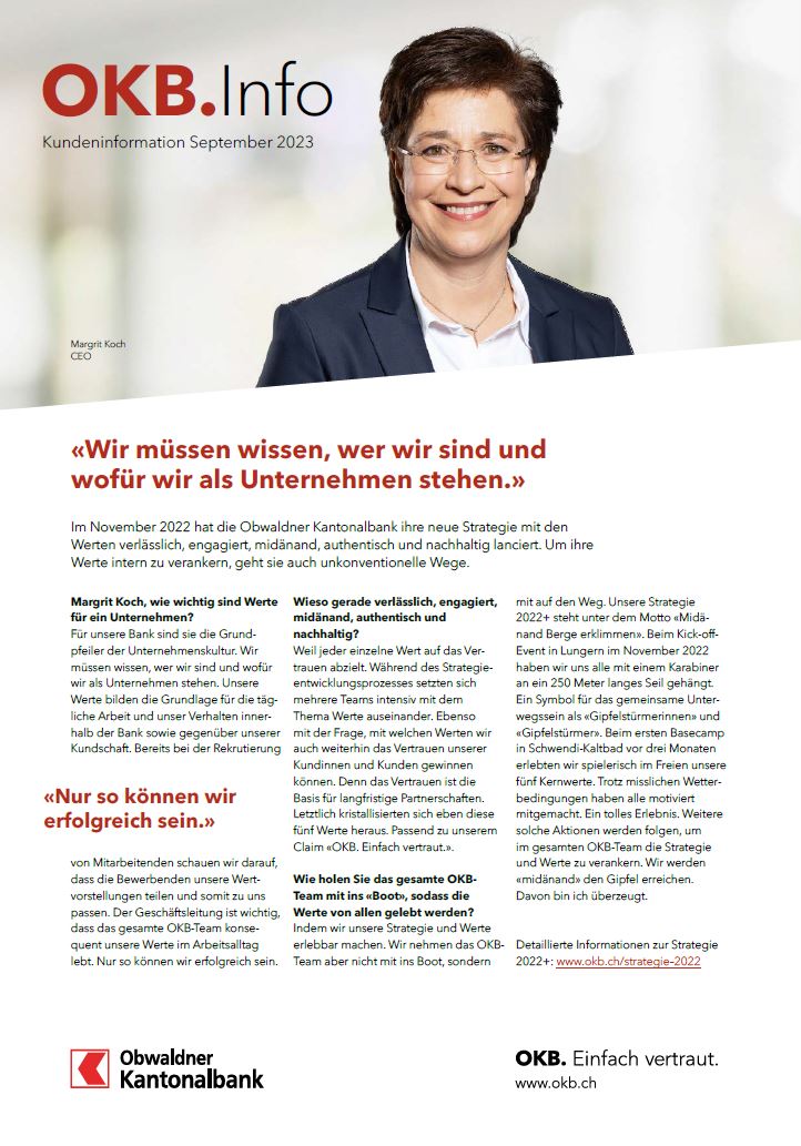 Titelseite OKB.Info Ausgabe September 2023