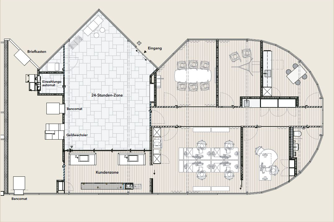 Projektplan der künftigen Filiale Sarnen-Center